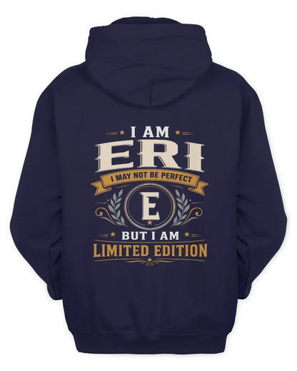 ERI KT88-V9 - Personalized “I Am NAME I May Not Be Perfect, But I Am Limited Edition” - Unisex Hoodie - Navy