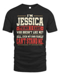 JESSICA-KTL06-H009 I’m [NAME] – Think I Care? Personalized Funny T-Shirt