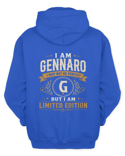 GENNARO KT88-V9 - Personalized “I Am NAME I May Not Be Perfect, But I Am Limited Edition” - Unisex Hoodie - Royal