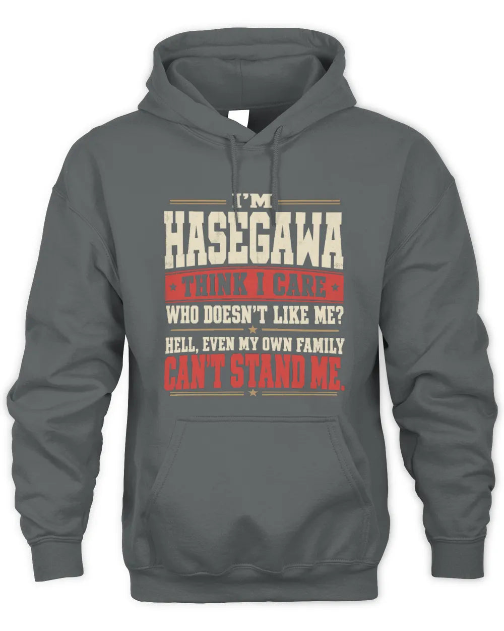HASEGAWA-KTL06-H009 I’m [NAME] – Think I Care? Personalized Funny T-Shirt - Unisex Hoodie - Charcoal