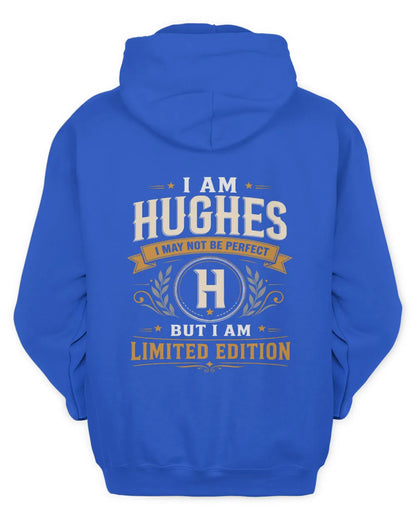 HUGHES KT88-V9 - Personalized “I Am NAME I May Not Be Perfect, But I Am Limited Edition” - Unisex Hoodie - Royal
