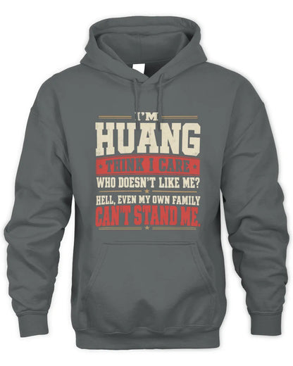 HUANG-KTL06-H009 I’m [NAME] – Think I Care? Personalized Funny T-Shirt - Unisex Hoodie - Charcoal