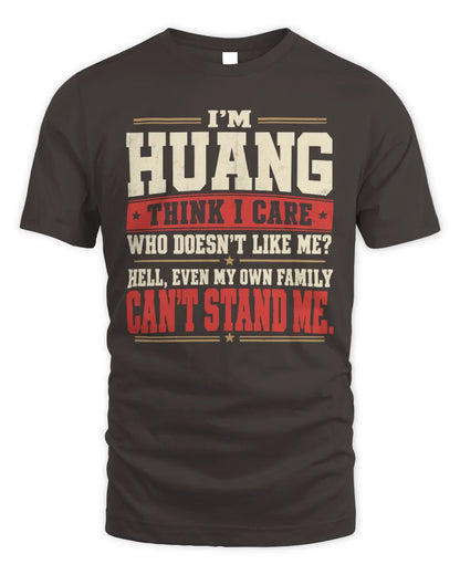 HUANG-KTL06-H009 I’m [NAME] – Think I Care? Personalized Funny T-Shirt - Unisex Standard T-Shirt - Dark Chocolate