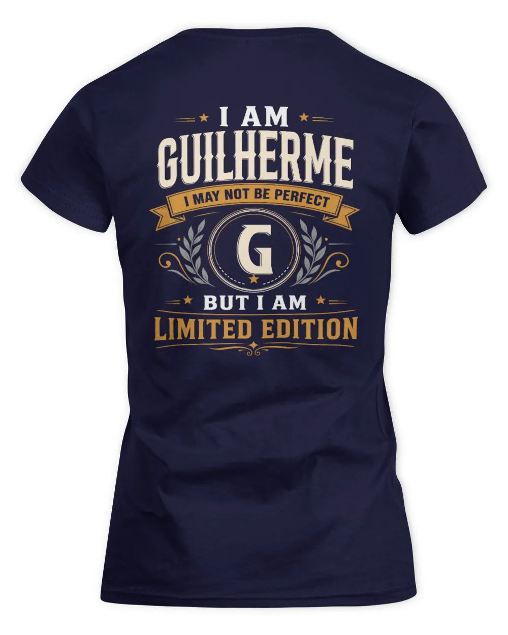 GUILHERME KT88-V9 - Personalized “I Am NAME I May Not Be Perfect, But I Am Limited Edition” - Women's Standard T-Shirt - Navy