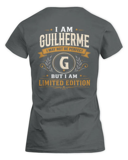 GUILHERME KT88-V9 - Personalized “I Am NAME I May Not Be Perfect, But I Am Limited Edition” - Women's Standard T-Shirt - Charcoal