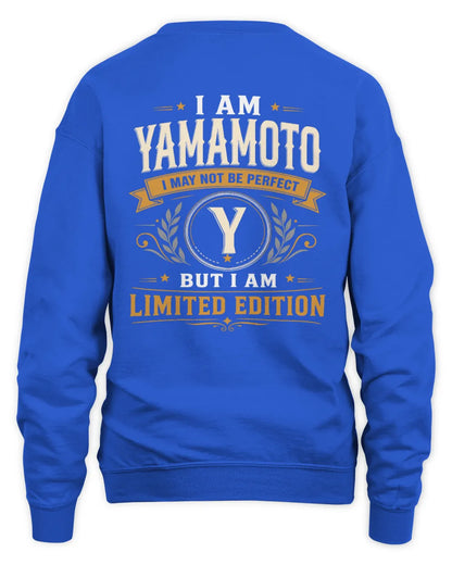YAMAMOTO KT88-V9 - Personalized “I Am NAME I May Not Be Perfect, But I Am Limited Edition” - Unisex Sweatshirt - Royal