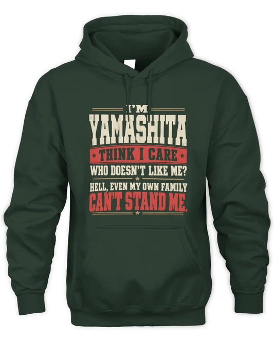 YAMASHITA-KTL06-H009 I’m [NAME] – Think I Care? Personalized Funny T-Shirt - Unisex Hoodie - Forest Green