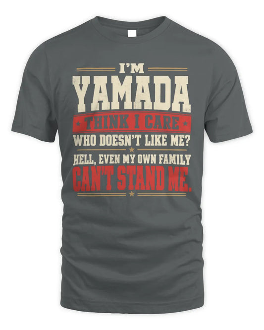 YAMADA-KTL06-H009 I’m [NAME] – Think I Care? Personalized Funny T-Shirt - Unisex Standard T-Shirt - Charcoal