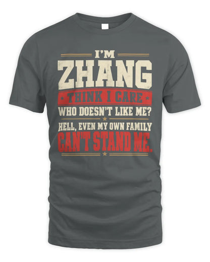 ZHANG-KTL06-H009 I’m [NAME] – Think I Care? Personalized Funny T-Shirt - Unisex Standard T-Shirt - Charcoal