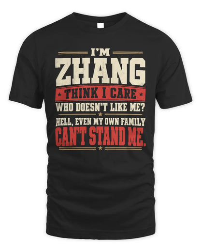 ZHANG-KTL06-H009 I’m [NAME] – Think I Care? Personalized Funny T-Shirt - Unisex Standard T-Shirt - Black