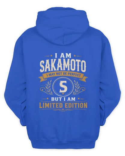 SAKAMOTO KT88-V9 - Personalized “I Am NAME I May Not Be Perfect, But I Am Limited Edition” - Unisex Hoodie - Royal