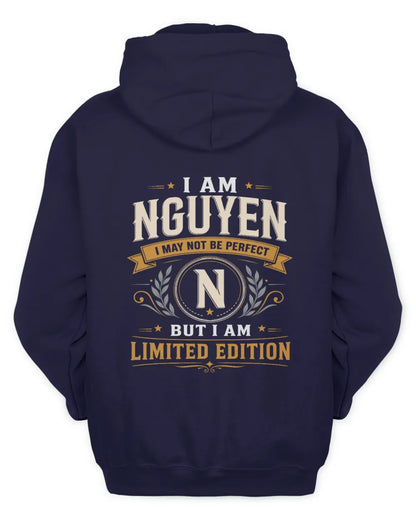 NGUYEN KT88-V9 - Personalized “I Am NAME I May Not Be Perfect, But I Am Limited Edition” - Unisex Hoodie - Navy