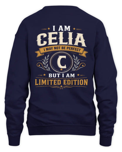 CELIA KT88-V9 - Personalized “I Am NAME I May Not Be Perfect, But I Am Limited Edition” - Unisex Sweatshirt - Navy