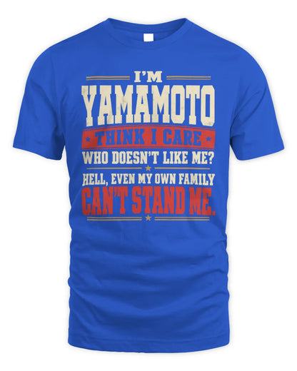 YAMAMOTO-KTL06-H009 I’m [NAME] – Think I Care? Personalized Funny T-Shirt - Unisex Standard T-Shirt - Royal