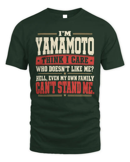 YAMAMOTO-KTL06-H009 I’m [NAME] – Think I Care? Personalized Funny T-Shirt - Unisex Standard T-Shirt - Forest Green