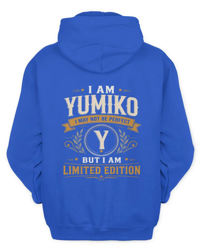 YUMIKO KT88-V9 - Personalized “I Am NAME I May Not Be Perfect, But I Am Limited Edition” - Unisex Hoodie - Royal