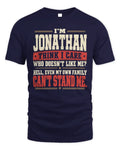 JONATHAN-KTL06-H009 I’m [NAME] – Think I Care? Personalized Funny T-Shirt