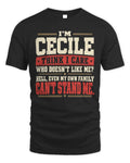 CECILE-KTL06-H009 I’m [NAME] – Think I Care? Personalized Funny T-Shirt