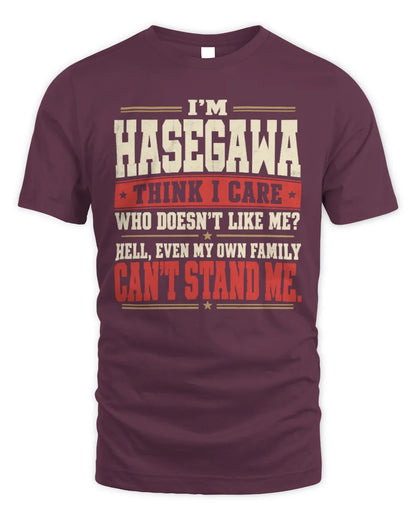 HASEGAWA-KTL06-H009 I’m [NAME] – Think I Care? Personalized Funny T-Shirt - Unisex Standard T-Shirt - Maroon