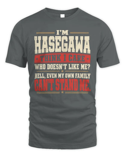 HASEGAWA-KTL06-H009 I’m [NAME] – Think I Care? Personalized Funny T-Shirt - Unisex Standard T-Shirt - Charcoal