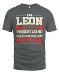 LEON-KTL06-H009 I’m [NAME] – Think I Care? Personalized Funny T-Shirt