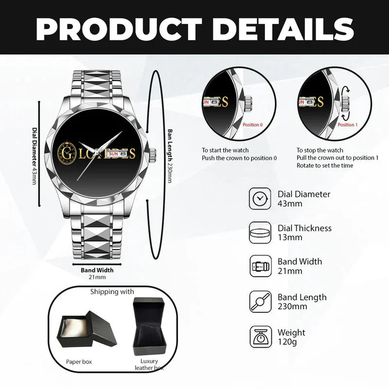 MARIO KPR99-101 Luxury Alloy-Men Watch, Personalized Premium Gift for Anniversary