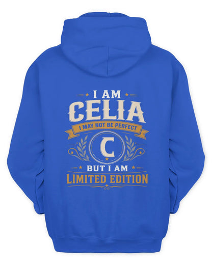 CELIA KT88-V9 - Personalized “I Am NAME I May Not Be Perfect, But I Am Limited Edition” - Unisex Hoodie - Royal