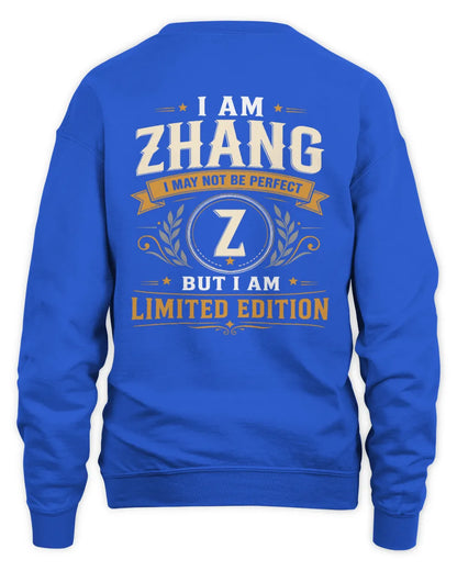 ZHANG KT88-V9 - Personalized “I Am NAME I May Not Be Perfect, But I Am Limited Edition” - Unisex Sweatshirt - Royal