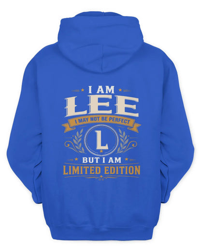 LEE KT88-V9 - Personalized “I Am NAME I May Not Be Perfect, But I Am Limited Edition” - Unisex Hoodie - Royal