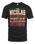 NICOLAS-KTL06-H009 I’m [NAME] – Think I Care? Personalized Funny T-Shirt