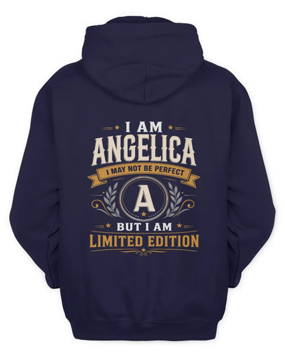 ANGELICA KT88-V9 - Personalized “I Am NAME I May Not Be Perfect, But I Am Limited Edition” - Unisex Hoodie - Navy